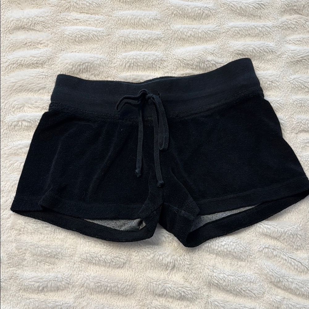 Hard Tail Black Athletic Shorts with Drawstring Waistband